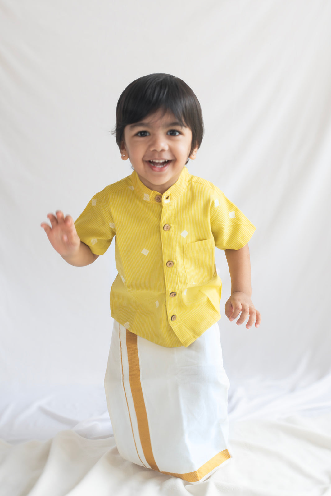 Mustard Yellow Handloom Cotton Shirt