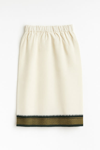 Cotton Veshti with Green Mayilkann Border