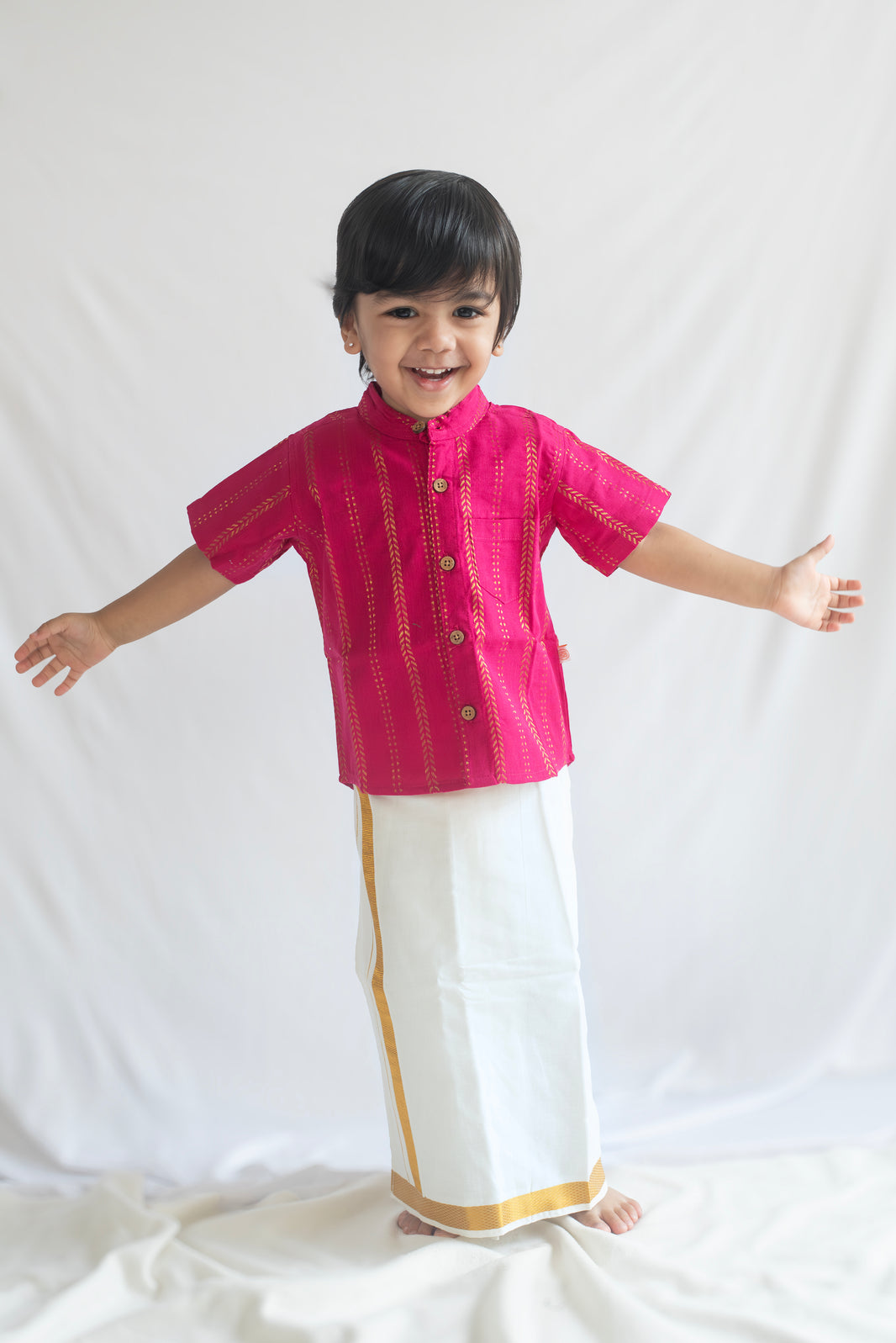 Pink Handloom Cotton Shirt